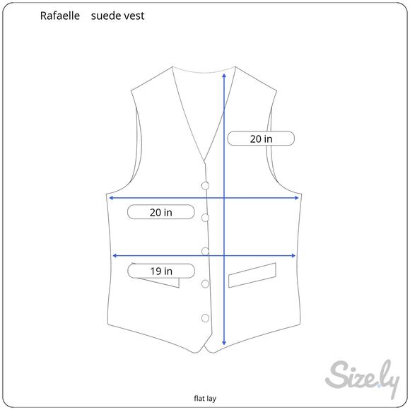 Vintage 90's Rafaella Suede Front Vest Cotton Houndstooth Back Men's Unisex - Picture 7 of 7